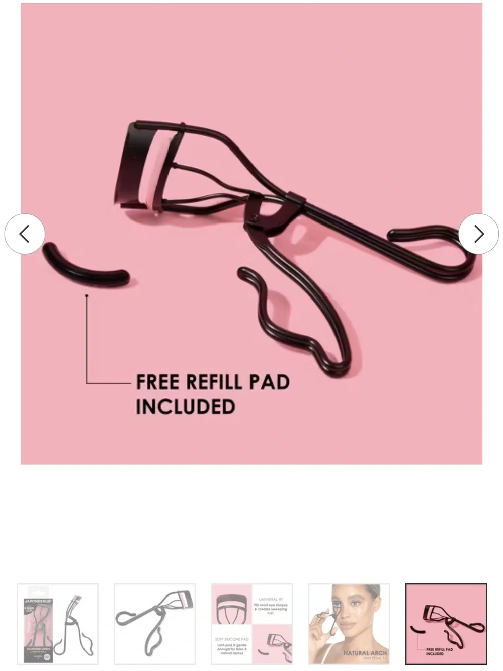 Japonesque Pink & Black Volumizing Eyelash Curler